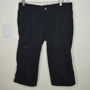 EDDIE BAUER SPORT Black Cropped Pants Size 8 Petite